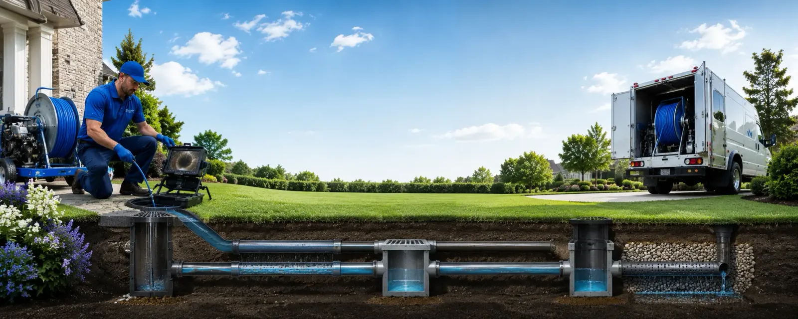 Outdoor drain cleaning information for Lequire, OK